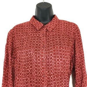 Anthropologie HOLDING HORSES 4 Red Pink Blouse